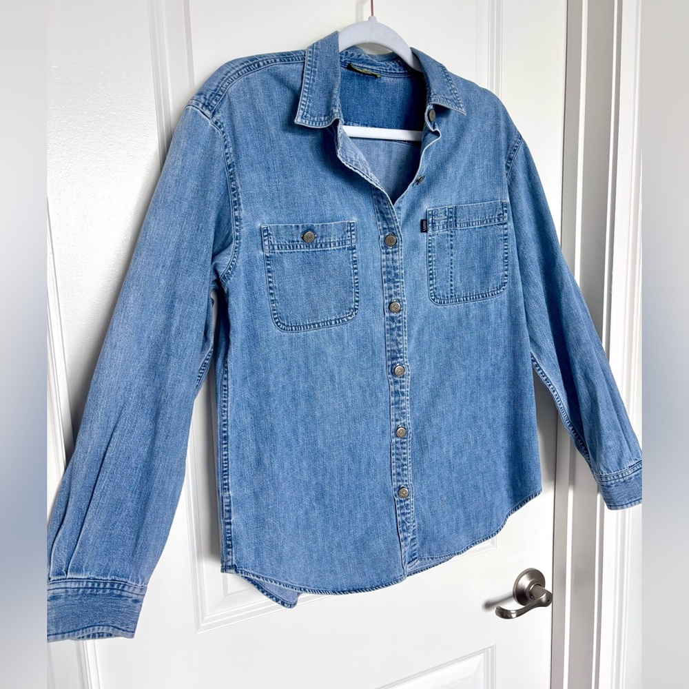 Lauren Jeans Co Vintage Denim Cotton Button Down Jacket